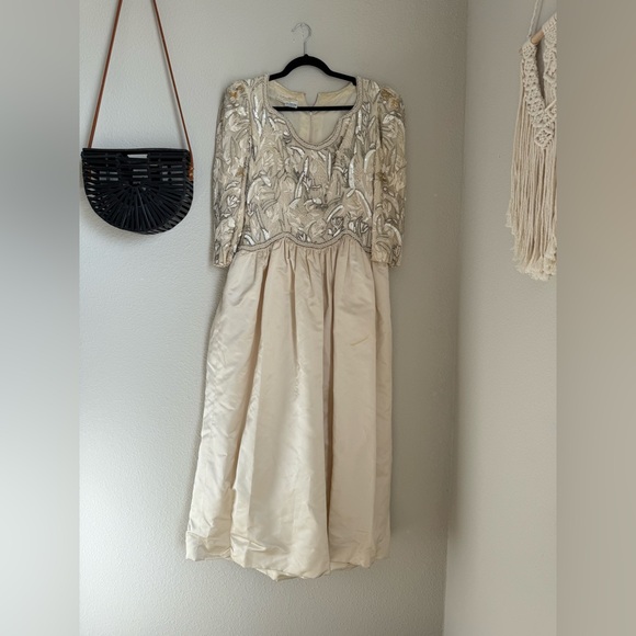 Victoria Royal Ltd Dresses & Skirts - Victoria Royal Hong Kong Beaded Formal Wedding Gown, Size 14